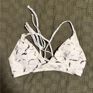 ROMWE Marble Print Bikini Top